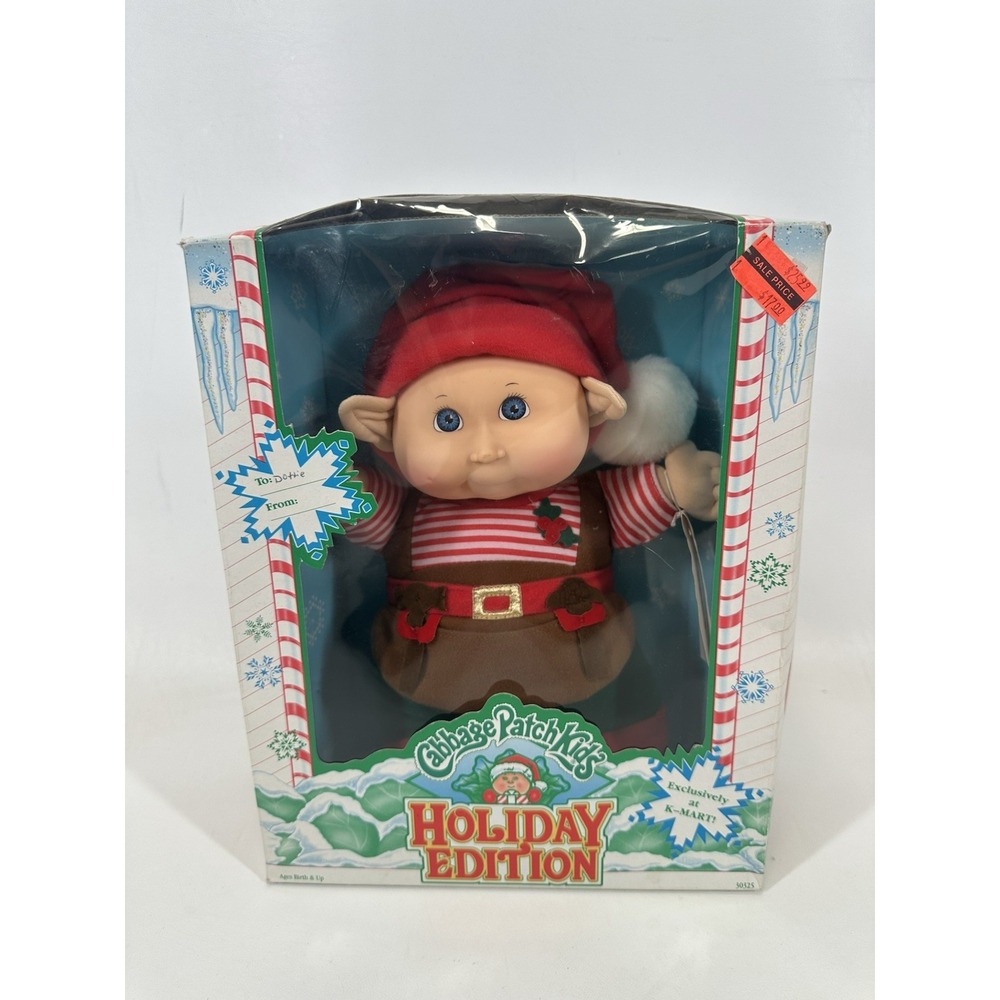 Cabbage Patch‎ Kids Hasbro Kmart Holiday Edition Doll Christmas Elf Vintage 1992